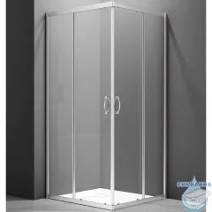 Душевое ограждение Veconi Rovigo 90x80 профиль хром, стекло прозрачное RV101-8090-01-C4 (без поддона)