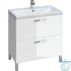 Тумба Cersanit Melar  80 белый с раковиной Cersanit Como 80