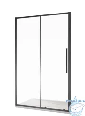 Дверь в нишу Bas Idea WTW-120-C-CH профиль черный, стекло прозрачное