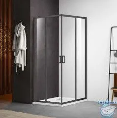 Душевое ограждение Aquatek AQ ARI KV 08020GM 80x80 профиль оружейная сталь, стекло прозрачное (без поддона)