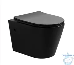 Унитаз подвесной безободковый Timo Inari TK-503 MB с сиденьем Soft Close (микролифт)