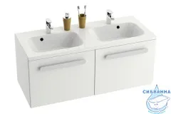 Тумба двойная Ravak Chrome 120 белый с раковиной Chrome 120