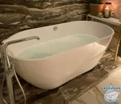 Ванна из литьевого мрамора New Line Sanitary Эдем 170х80 (с переливом)
