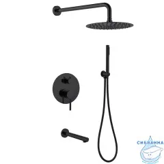 Душевая система Abber Emotion  250 1 режим AF8817B (черный матовый)