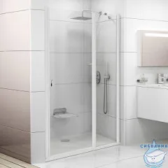 Дверь в нишу Ravak Chrome CSD2-110 см профиль белый