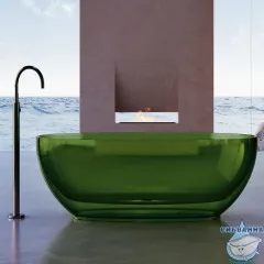 Ванна из полиэфирной смолы ABBER Kristall 170х75 AT9703Emerald зеленая