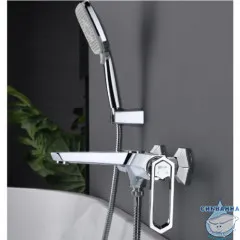 Смеситель для ванны Lemark Prizma LM3914C с душевым гарнитуром (хром)