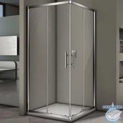 Душевое ограждение Veconi Rovigo 100x100 профиль хром, стекло прозрачное RV29-100K-01-19C3 (без поддона)