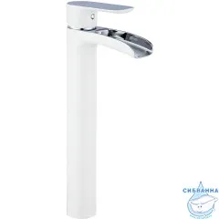 Смеситель для раковины Gappo G1048-31 (без донного клапана) (хром/белый)