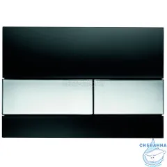 Кнопка смыва TECEsquare 9240807 (cтекло черное, клавиши хром глянцевый)