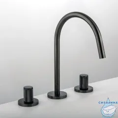 Смеситель для раковины Gattoni MD100/22NO (с донным клапаном) (черный матовый)