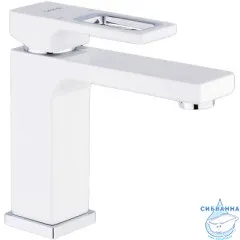 Смеситель для раковины Gappo G1017 (без донного клапана) (белый)