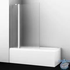 Шторка для ванны Wasserkraft Berkel Berkel 48P02-110L Matt glass 110x140 профиль хром, стекло матовое