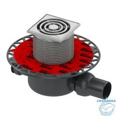 Дренажный трап для душа TECEdrainpoint S 120 с горизонтальным выходом 3601200 (стандартный), с сухим затвором 3695005