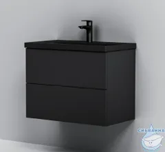 Тумба Am.Pm Gem 75 с раковиной Am.Pm Gem 75 M90WCC0752BM графит