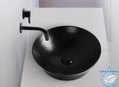  Раковина на столешницу 42 см Aquanet Smart 273686 (черный)