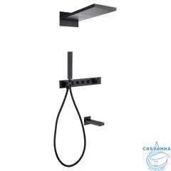 Душевая система Abber Rund AF8753B 230 1 режим (черный матовый)