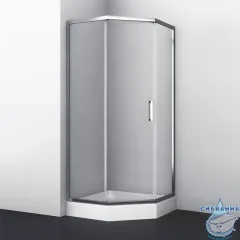Душевое ограждение Wasserkraft Naab 90x90 профиль хром, стекло прозрачный 86S11 (без поддона)