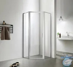 Душевое ограждение Azario Richmond 90x90 AZ-NAG3231 900 профиль серебро, стекло прозрачное (без поддона)