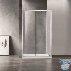 Душевое ограждение Azario Milton 120x80 профиль серебро, стекло прозрачное AZ-ND1131 L 1200 (без поддона)