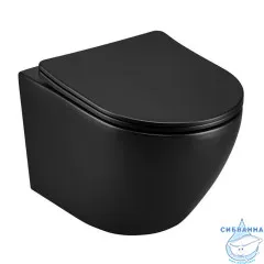 Унитаз подвесной безободковый Calypso CS46UQ-OK-MB с сиденьем Soft Close (микролифт)