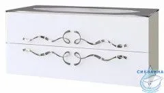 Тумба подвесная Aqwella Clarberg Due Amanti 120 DUE0112W белый, ручки хром с раковиной Elegance 120