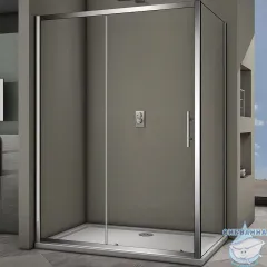 Душевое ограждение Veconi Rovigo 160x70 профиль хром, стекло прозрачное RV063-16070PR-01-19C3 (без поддона)