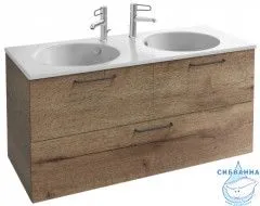 Тумба Jacob Delafon Odeon Rive Gauche 120 дуб табак. черные ручки с раковиной Odeon Rive Gauche 120