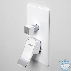 Встраиваемый смеситель для ванны Wasserkraft Aller 10641WHITE (хром/белый)