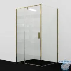 Душевое ограждение Wasserkraft Aisch 55P06 120x80 профиль золото, стекло прозрачный (без поддона)