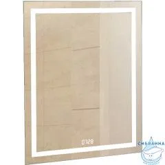 Зеркало Calypso Verte Led 60х80 с подсветкой и часами ЗЛП478