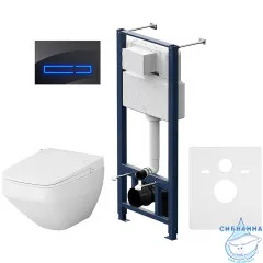 Инсталляция AM.PM с кнопкой смыва в комплекте с унитазом AM.PM Inspire V2 FlashClean c сиденьем Soft close (микролифт) IIS450A38.CCC50A