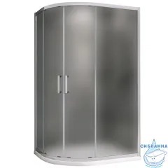 Душевое ограждение ABBER Schwarzer Diamant AG01180M 100x80 профиль хром, стекло  матовое (без поддона)