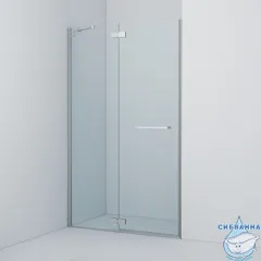 Дверь в нишу Iddis Slide 120x195 профиль хром, стекло прозрачное