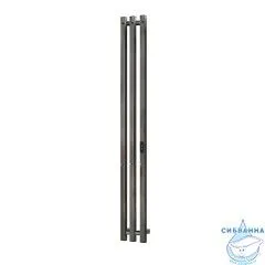 Полотенцесушитель электрический Toni Arti Siena pulsante 3П 130x1200 оружейная сталь
