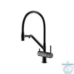 Смеситель для кухни Gappo G4398-86 черный матовый)