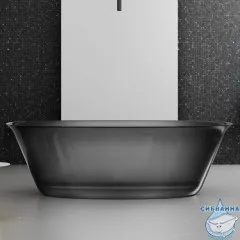 Ванна из полиэфирной смолы ABBER Kristall 170х75 AT9707Onyx черная