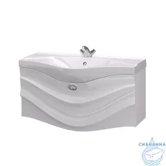Тумба подвесная с раковиной 1Marka Eclipse 110 (1 ящик) White белый глянец
