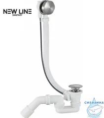 Слив-перелив для ванн New Line Sanitary SL-80NG (никель)
