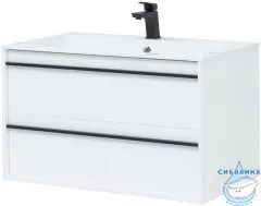 Тумба под раковину Aquanet Lino 90 см 253904 белый матовый