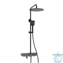 Душевая система Wasserkraft 300 1 режим A114.160.130.CB Thermo (черный матовый)