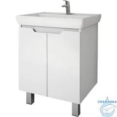 Тумба Dreja Q Plus (D) 55 белый глянец с раковиной Dreja Q 60