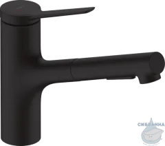 Смеситель для кухни Hansgrohe Zesis M33 74800670 (черный матовый)
