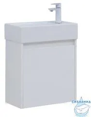 Тумба Aquanet Nova Lite 50 с раковиной Counter 50 белый глянец