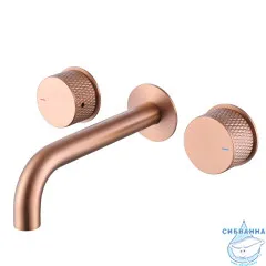Смеситель для раковины встраиваемый ABBER Wasser Kreis AF81122MRG (розовое золото матовое)