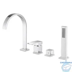Смеситель для ванны на борт ABBER Wasserfall AF8613 (хром)