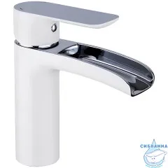 Смеситель для раковины Gappo G1048-8 (без донного клапана) (хром/белый)