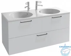 Тумба под раковину Jacob Delafon Odeon Rive Gauche 120 EB2545-R9-N18 белый, черные ручки