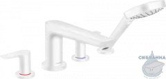 Смеситель для ванны на борт Hansgrohe Talis E 71748700 (белый матовый)