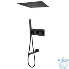Душевая система Abber Daheim AF8254B 500 1 режим (черный матовый)